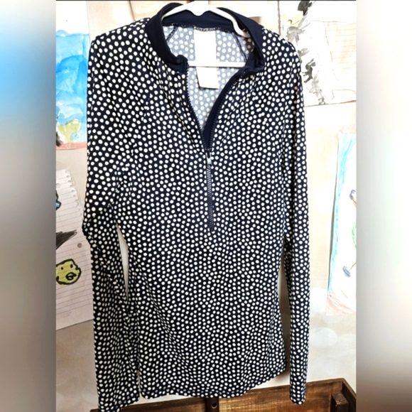 Boden Tops - Boden | Black and White Active Quarter Zip